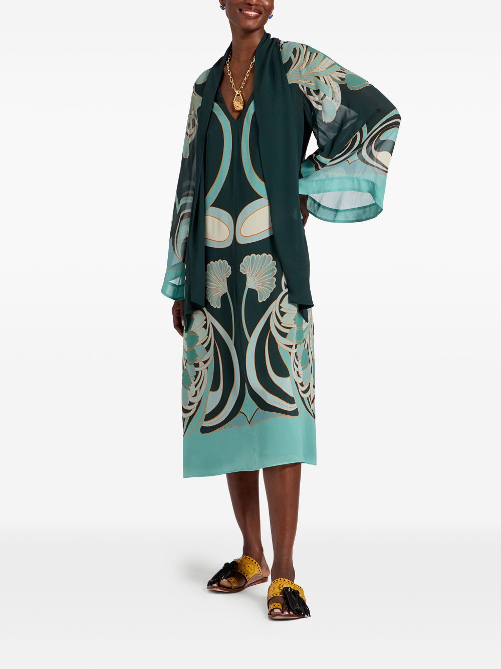Magnifico Midi Dress DRE0788SIL028BTU01 GR03 BLOOMING LA DOUBLEJ 