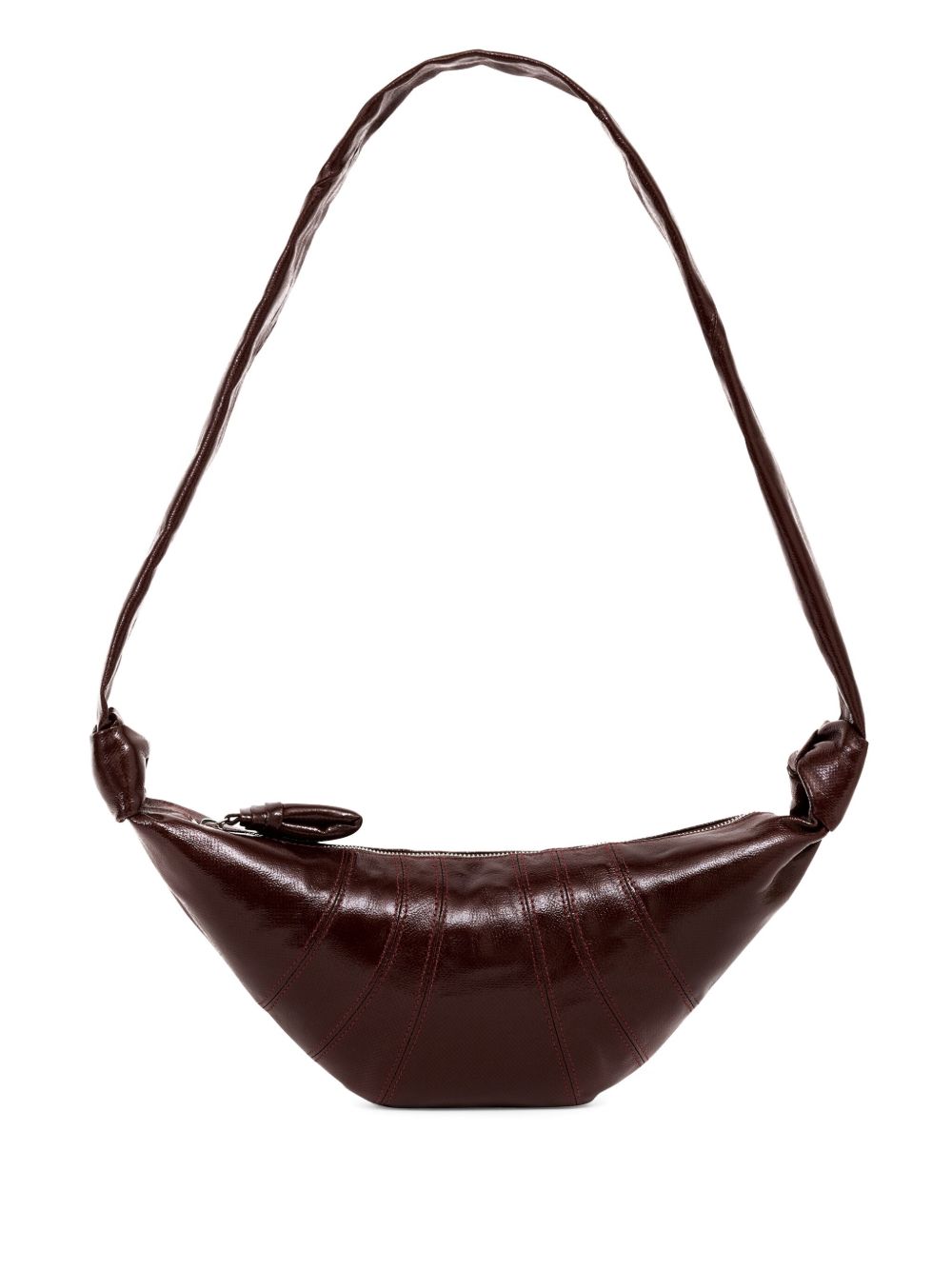 Small Croissant Bag in Coated Cotton BG0003LF1329 BR401 CHOCOLATE FONDANT LEMAIRE 