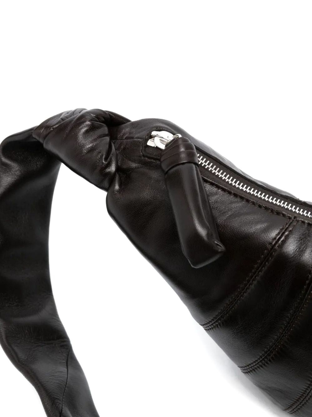 Small Croissant Bag in Leather BG0003LL095 BR490 DARK CHOCOLATE LEMAIRE 