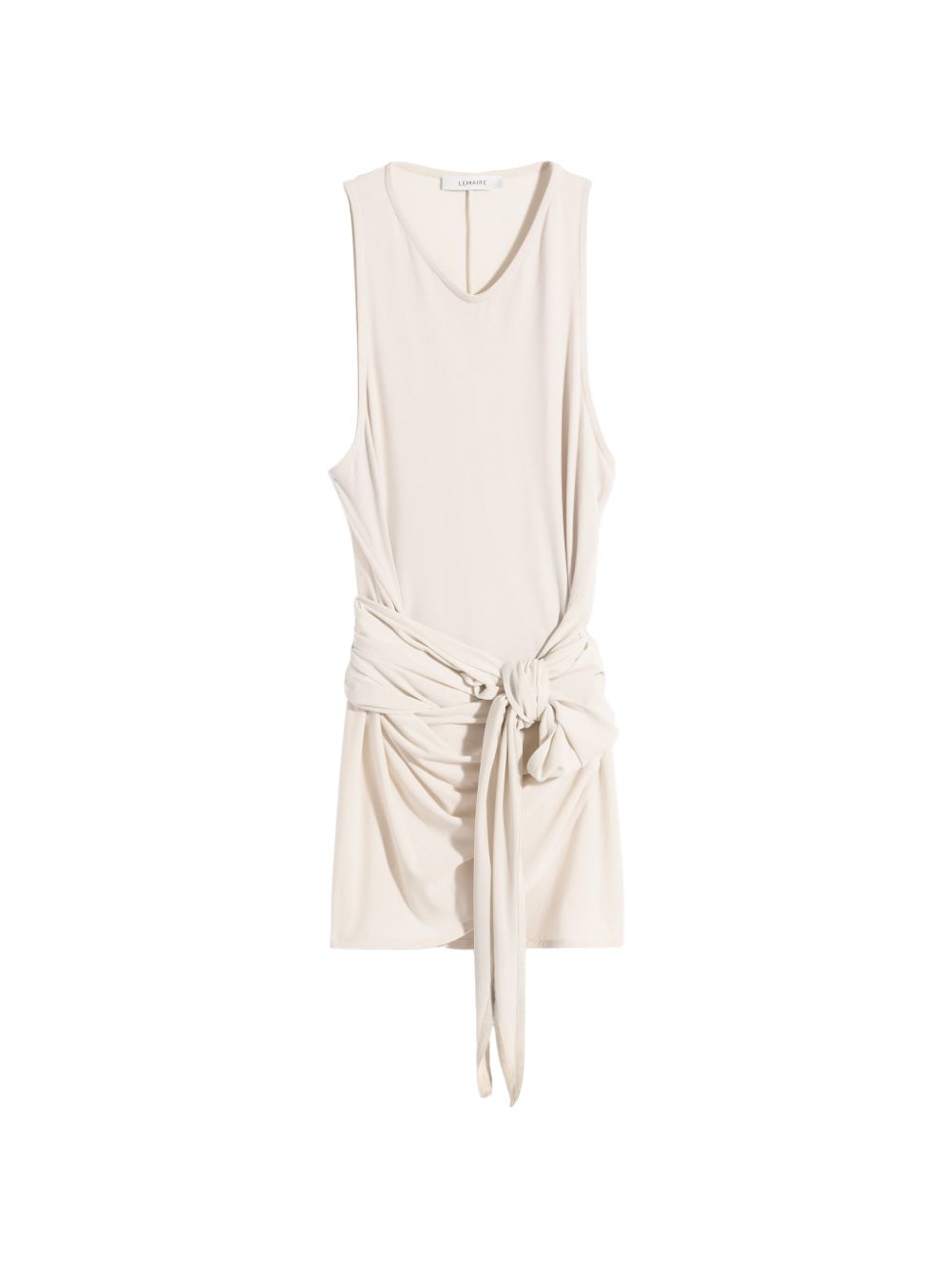 Sleeveless Wrap Top in Viscose Crepe Jersey OT0008LJ1050 YE507 CREAM LEMAIRE 