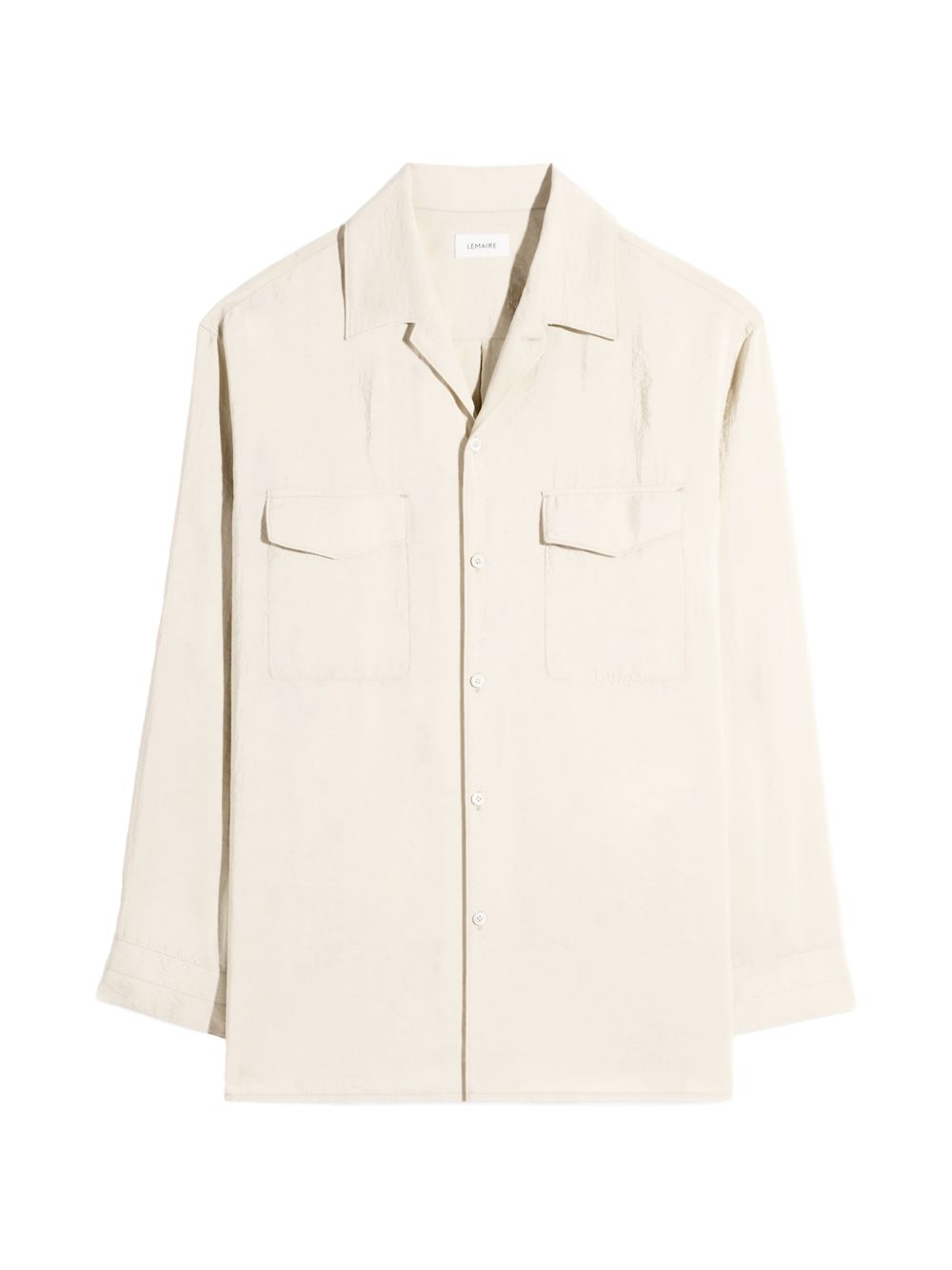 Convertible Collar Shirt in Dry Silk SH1233LF1308 BG235 OAT MILK LEMAIRE 