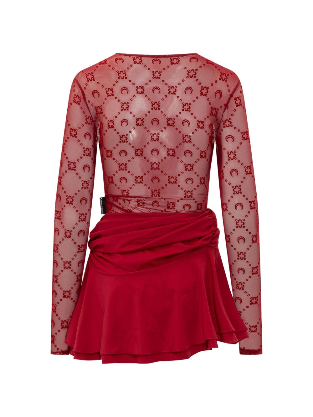 Mini Abito Monogram Mesh Flock WDR470ACJER0005 RD11 RIBBON RED MARINE SERRE 
