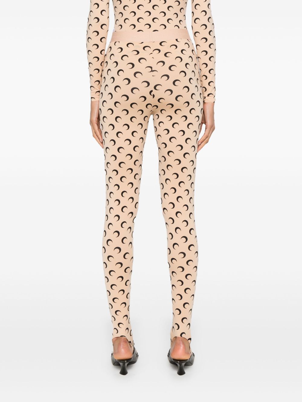 Recycled Moon Jersey Stirrup Leggings WPA111ACJER0001 TA10 TAN MARINE SERRE 