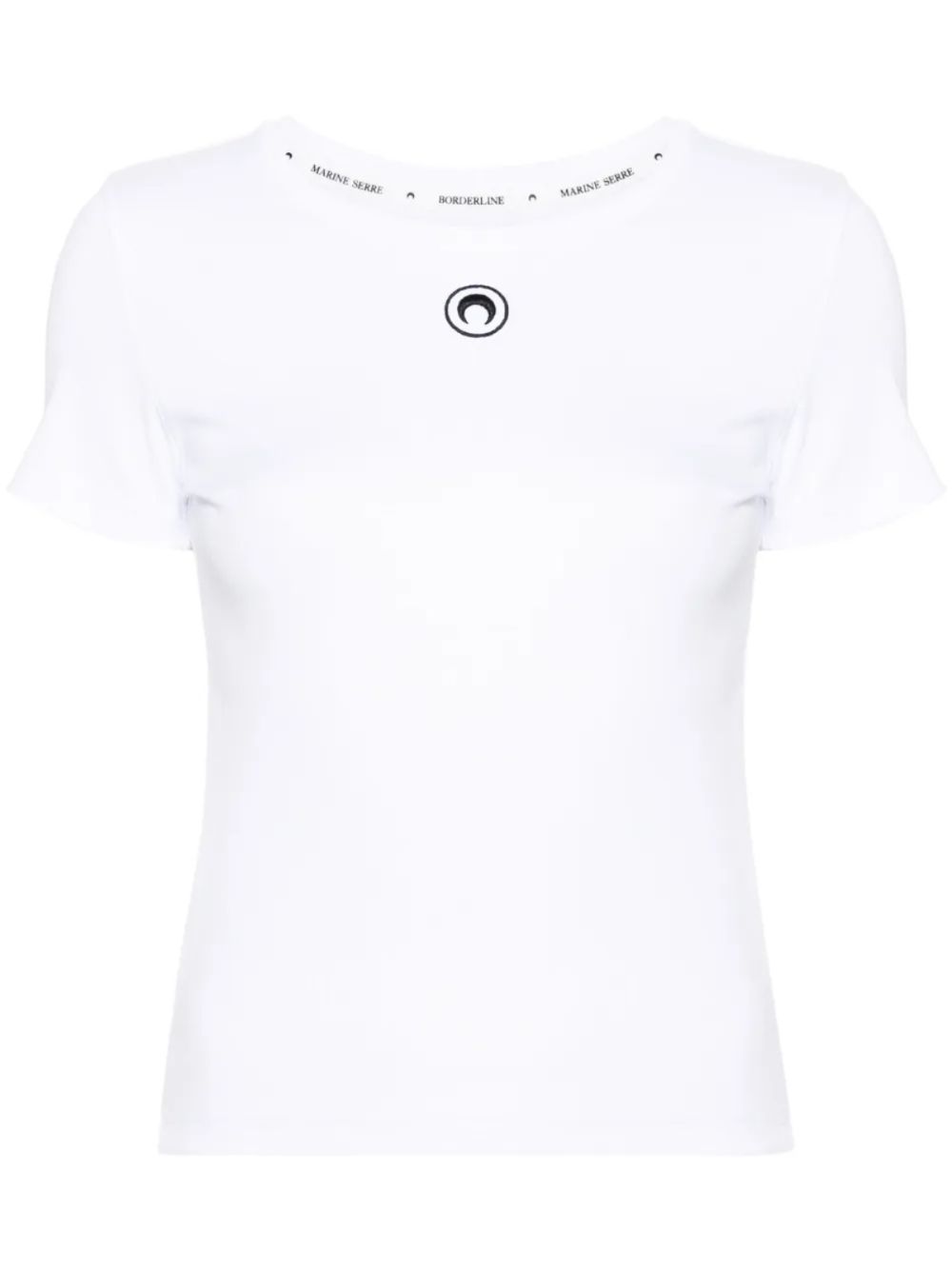 Moon Logo Baby Fit T-shirt WTT012ACJER0008 WH10 WHITE MARINE SERRE 