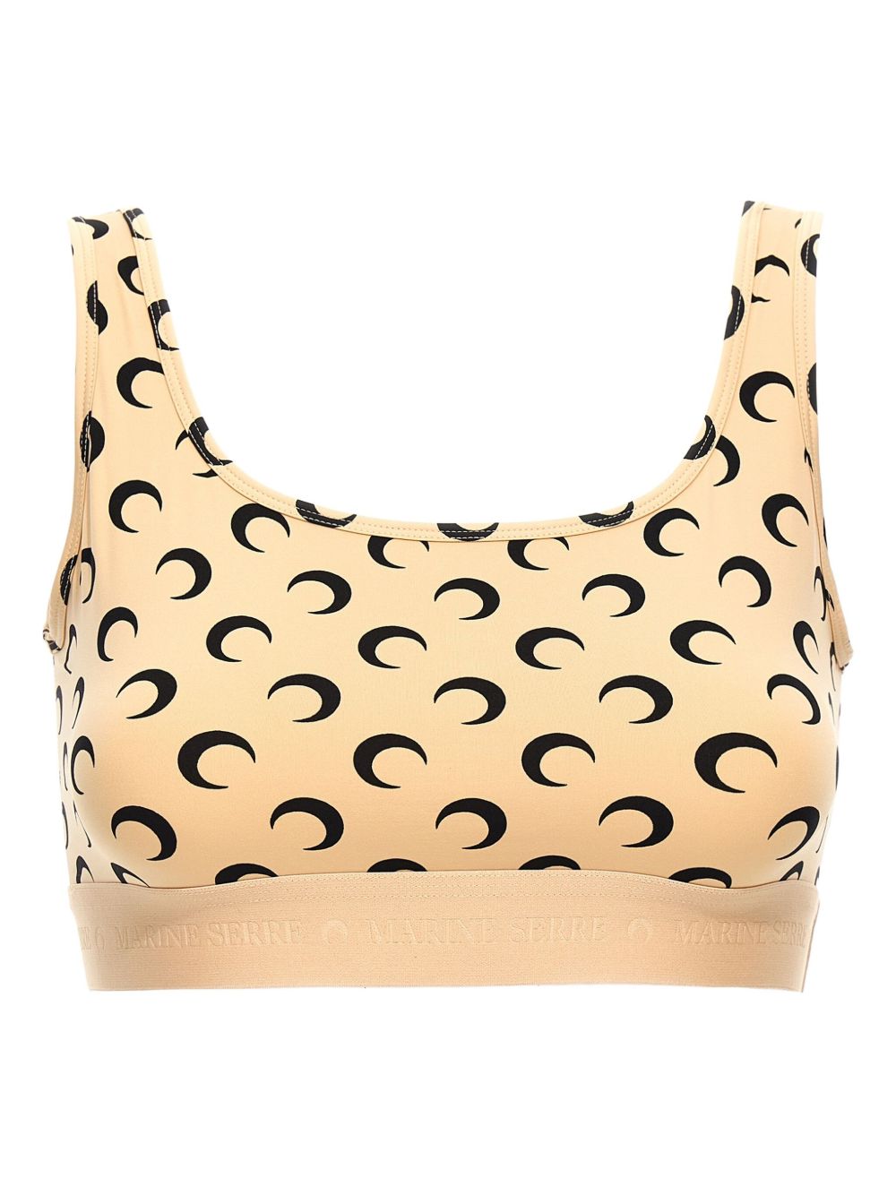 Moon Printed Jersey Sport Bra WUW055BCJER0001 TA10 TAN MARINE SERRE 