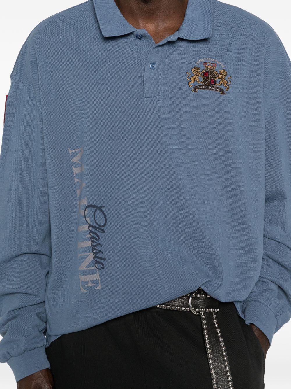 Polo Manica Lunga 688JE02535 BLUE NAVY WASHED MARTINE ROSE 