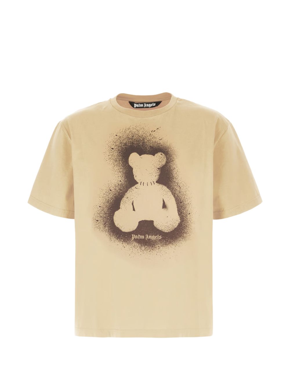 Spray Bear T-Shirt PMAA109S26JER001 6160 BEIGE BROWN PALM ANGELS 