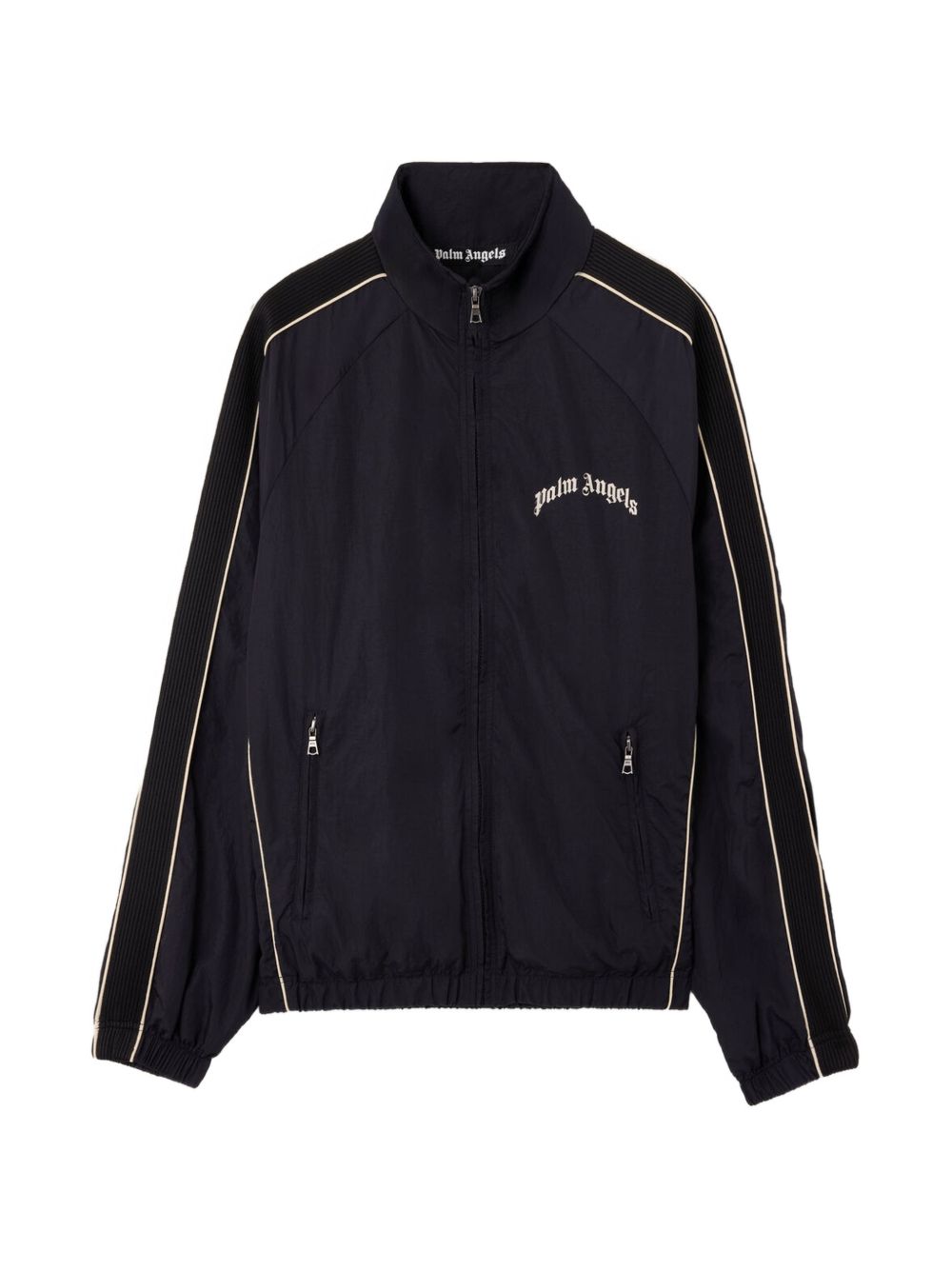 Curved Logo Vint Windbreaker PMEB02GS26FAB001 1003 BLACK OFF WHITE PALM ANGELS 