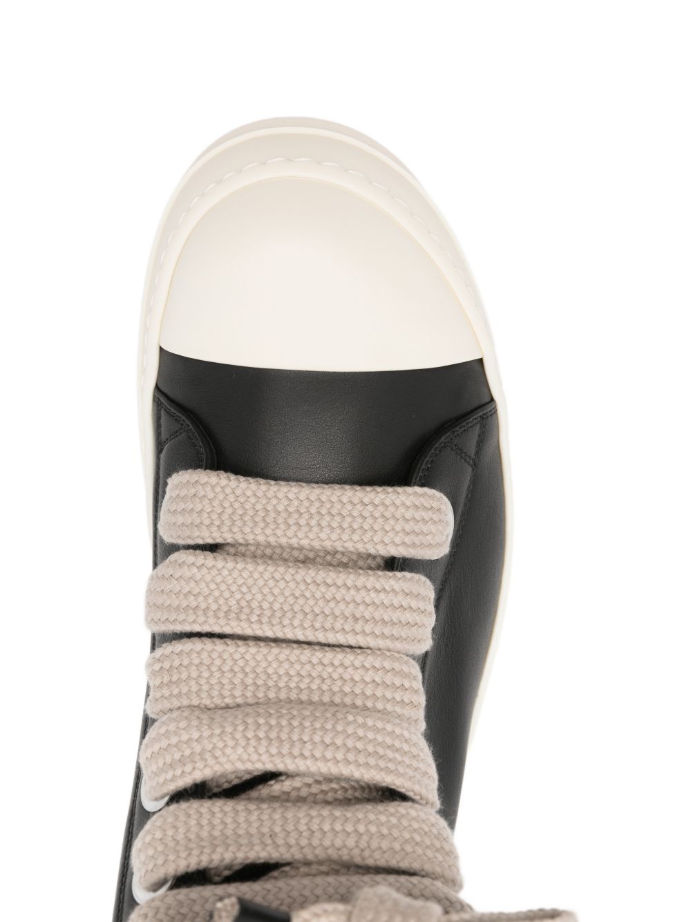 Jumbolace Sneakers In Pelle RU01F2892LCOW2 911 BLACK WHITE RICK OWENS 