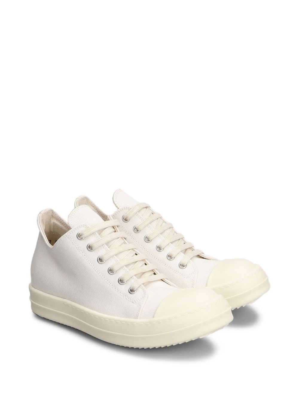 Low Sneakers In Denim DS01F4802DO 4111 CREAM MILK RICK OWENS DRKSHDW 