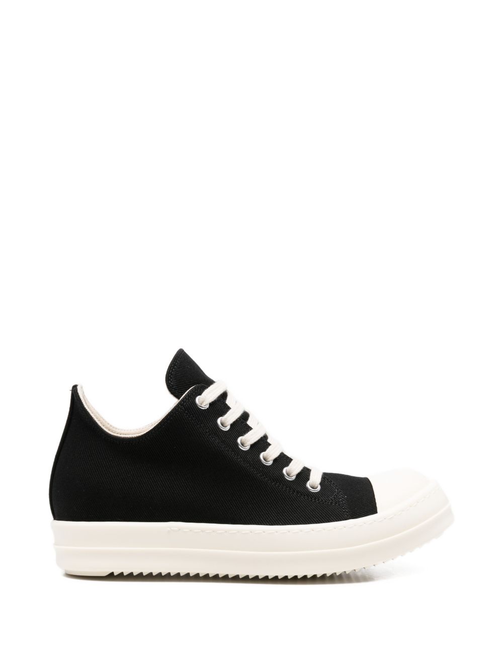 Low Sneakers In Denim DS01F4802DO 911 BLACK WHITE RICK OWENS DRKSHDW 