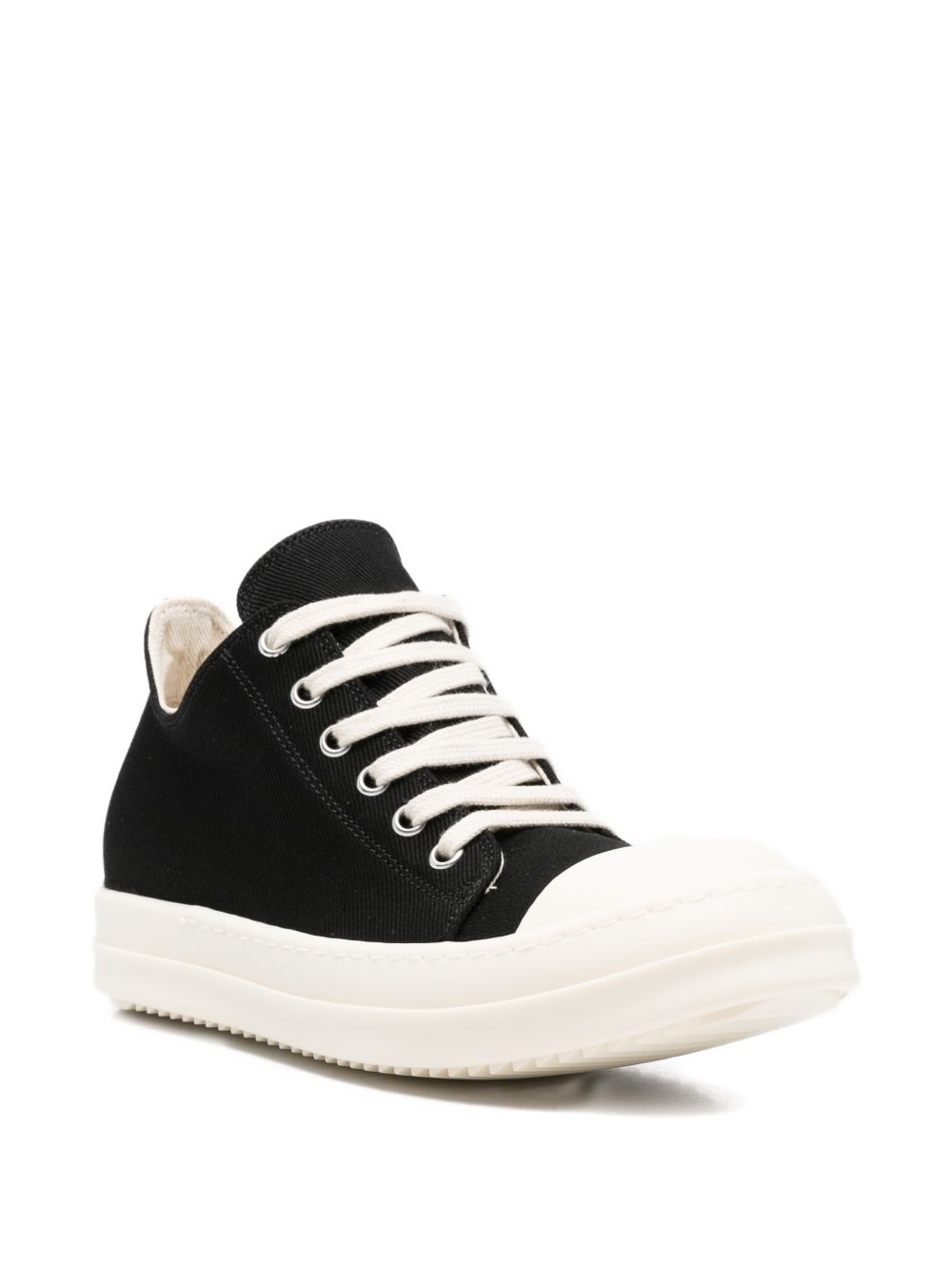 Low Sneakers In Denim DS01F4802DO 911 BLACK WHITE RICK OWENS DRKSHDW 