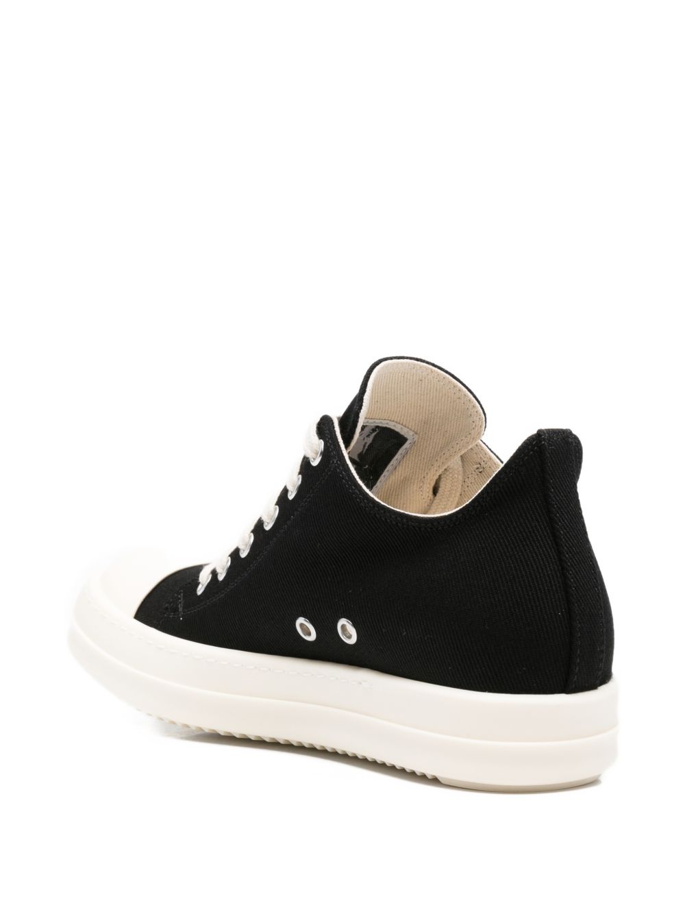 Low Sneakers In Denim DS01F4802DO 911 BLACK WHITE RICK OWENS DRKSHDW 