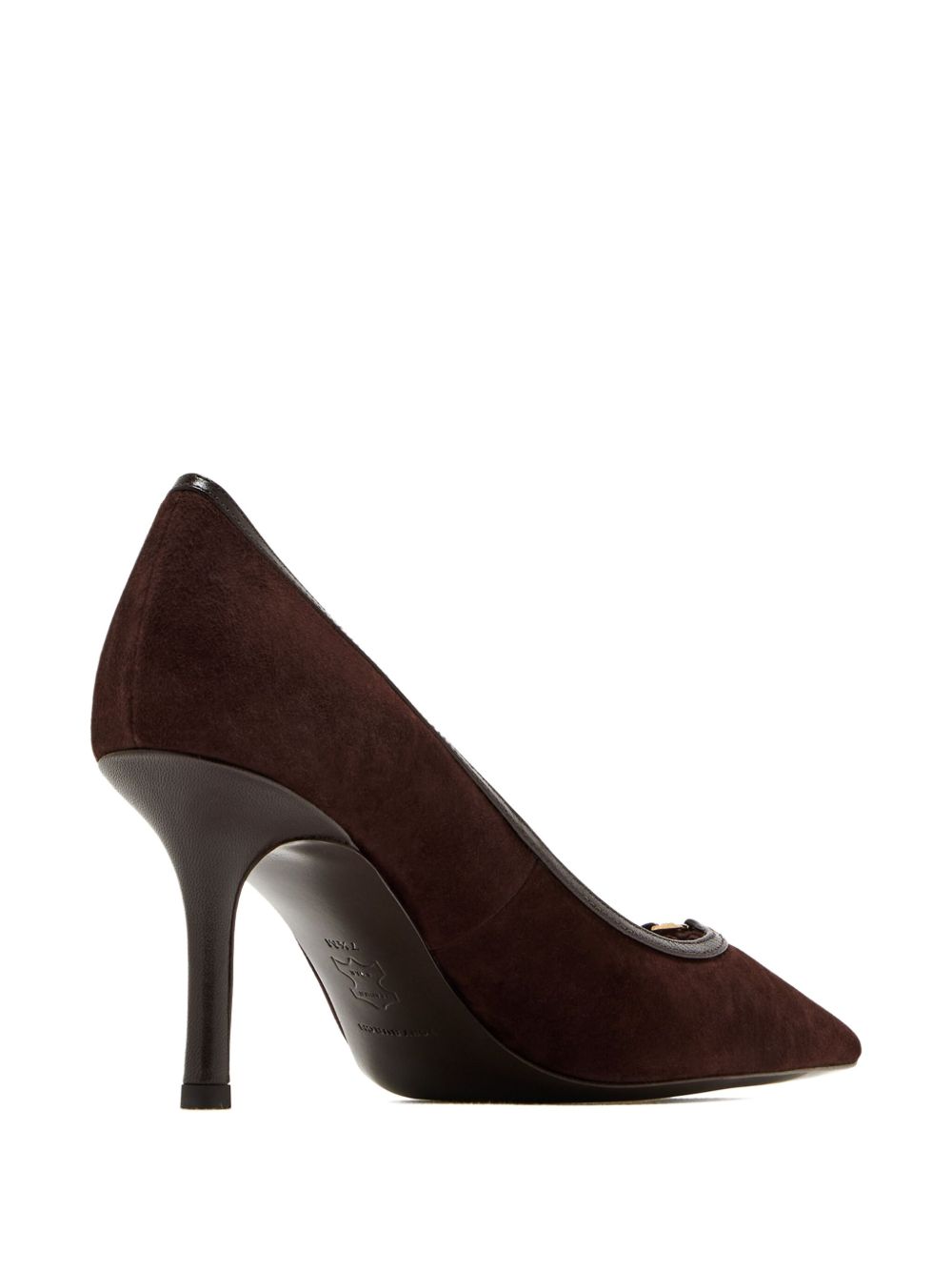 Double T Buckle Pump 80mm 165235 200 DARK COCOA TORY BURCH 