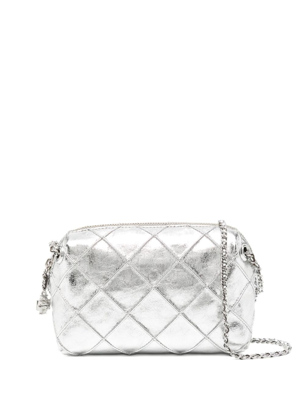 Fleming Metallic Soft Crossbody 178233 040 SILVER TORY BURCH 