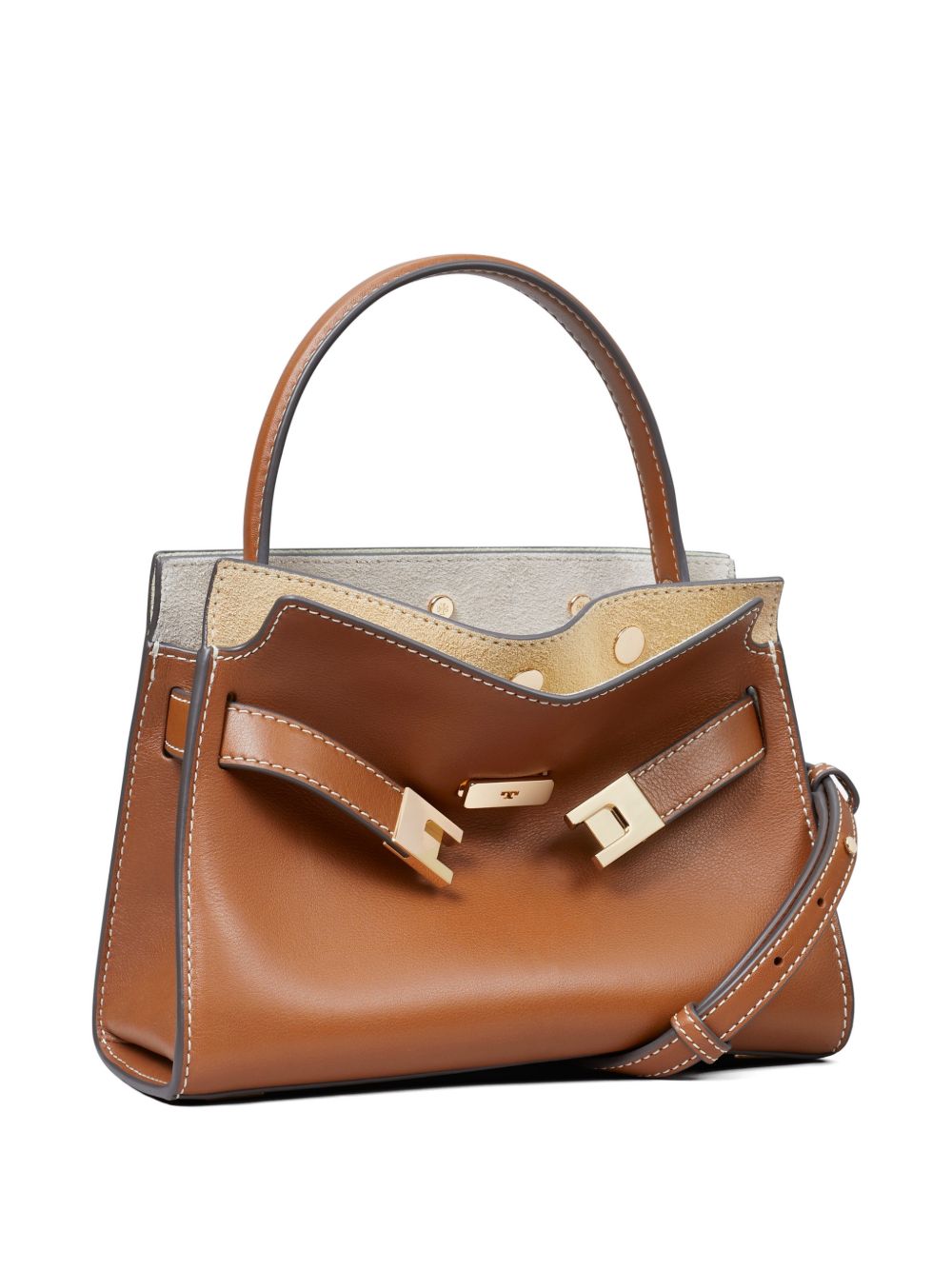 Petite Double Bag 178830 201 AGED TAN TORY BURCH 