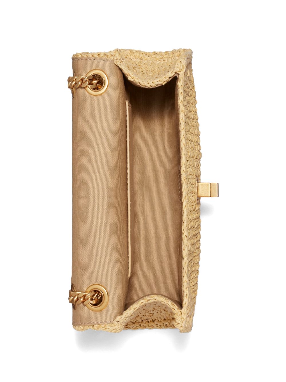 Kira Turnlock Straw Mini Bag 184121 254 NATURAL TORY BURCH 