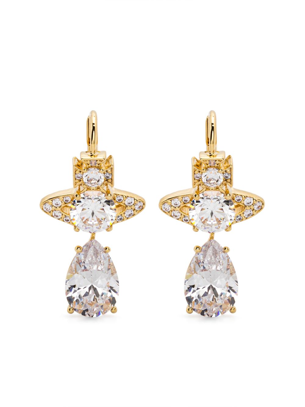 Ismene Drop Earrings 6202015N02R102SM GOLD WHITE VIVIENNE WESTWOOD 