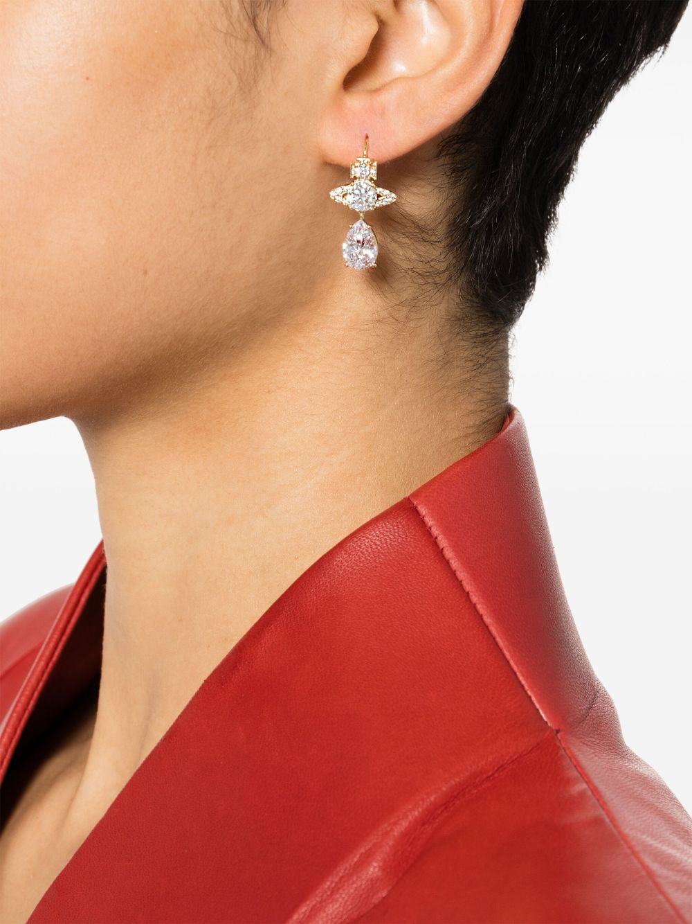 Ismene Drop Earrings 6202015N02R102SM GOLD WHITE VIVIENNE WESTWOOD 