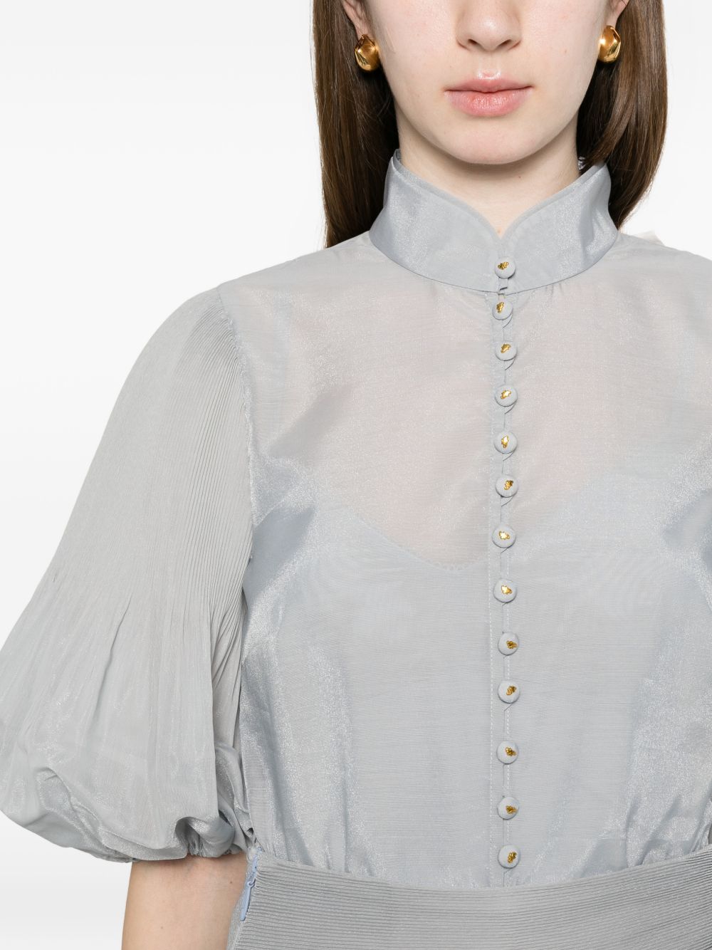Camicia Plissè 0524TS26R STEEL BLUE ZIMMERMANN 
