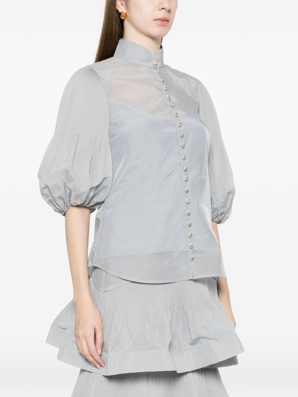Camicia Plissè 0524TS26R STEEL BLUE ZIMMERMANN 