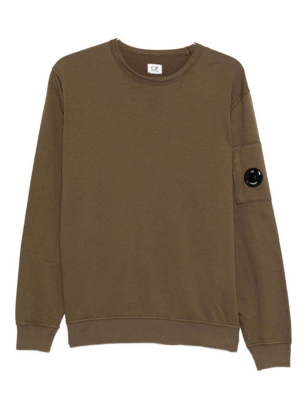 Light Fleece Crewneck Lens Sweatshirt RCCMSS711A002246G 683 IVY GREEN CP COMPANY 