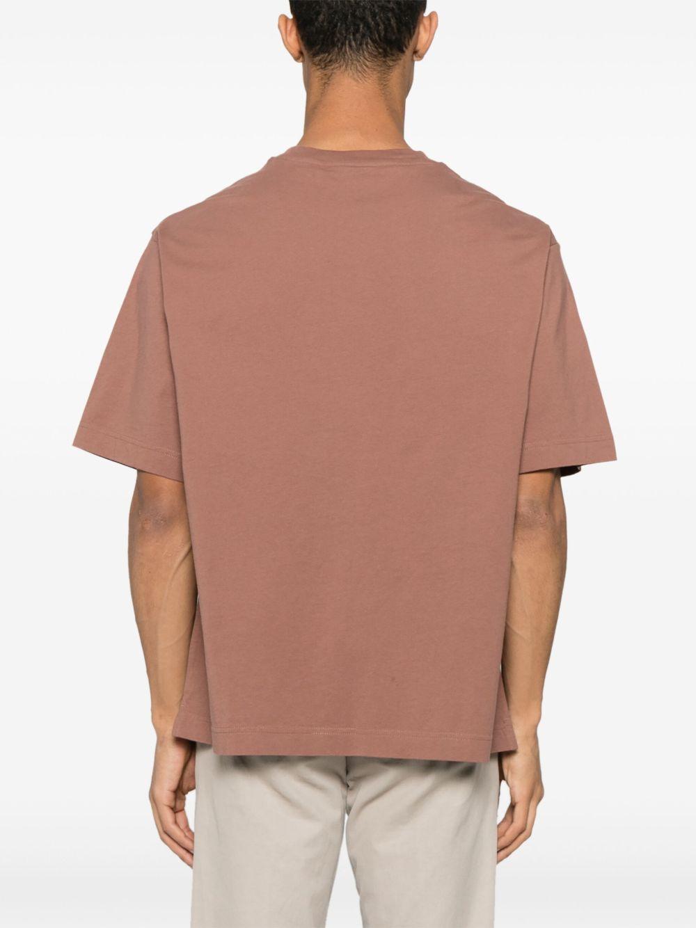 Speedy Fox-print T-shirt OM00109KJ0008 0112 BRUNETTE MAISON KITSUNE 