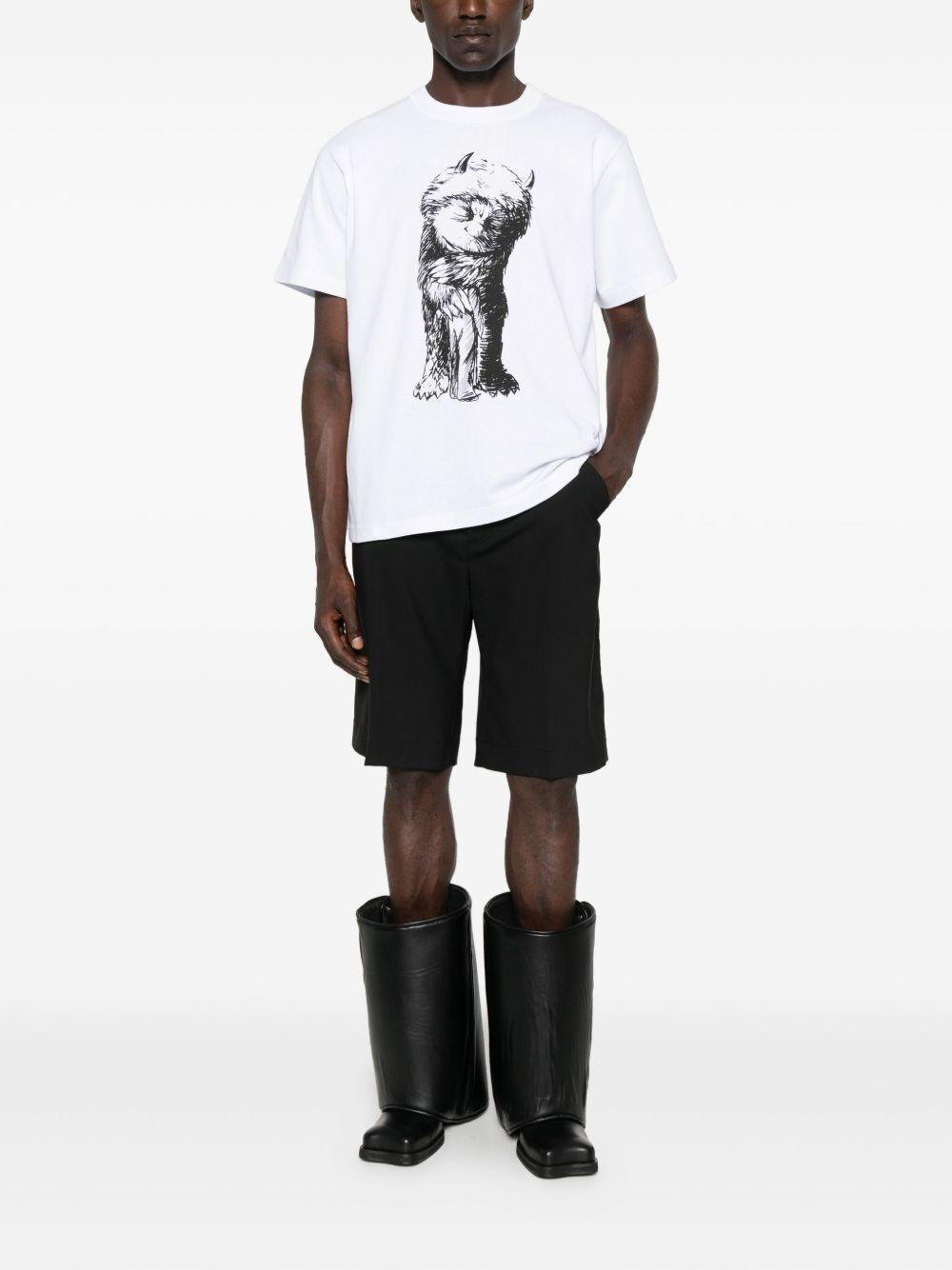 'Where The Wild Things Are' T-shirt 2501008S 101 WHITE SACAI 