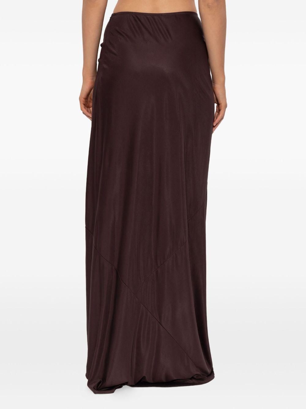 Long Draped Skirt HUMILIA2617 358 BURGUNDY DRIES VAN NOTEN 