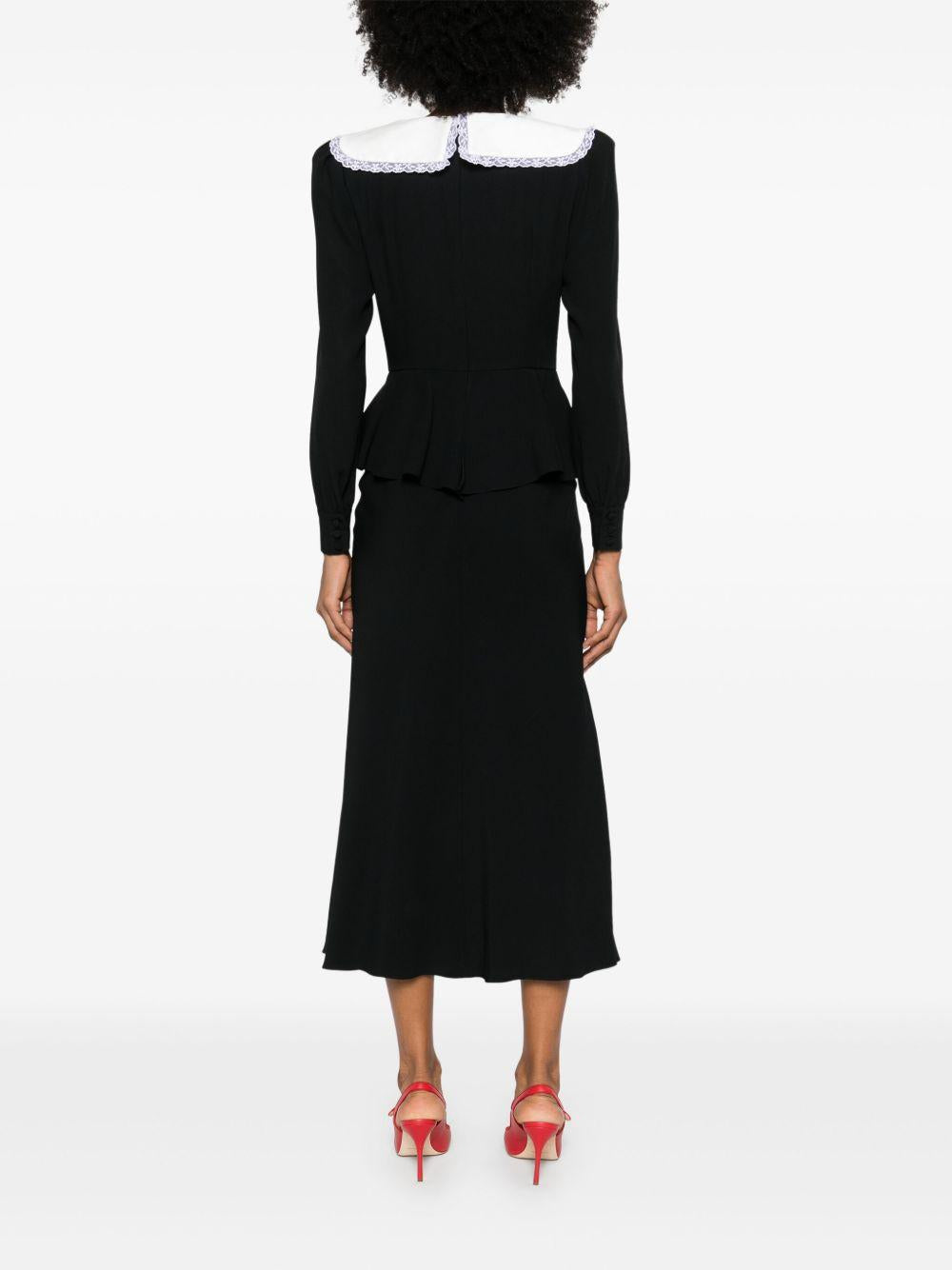 Envers Satin Dress FABX3992F4504 0900 BLACK ALESSANDRA RICH 