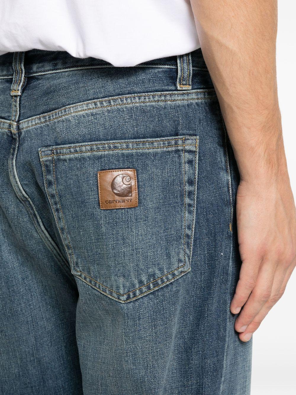 Aaron Pant I035879 014L BLUE DARK USED WASH CARHARTT WIP 