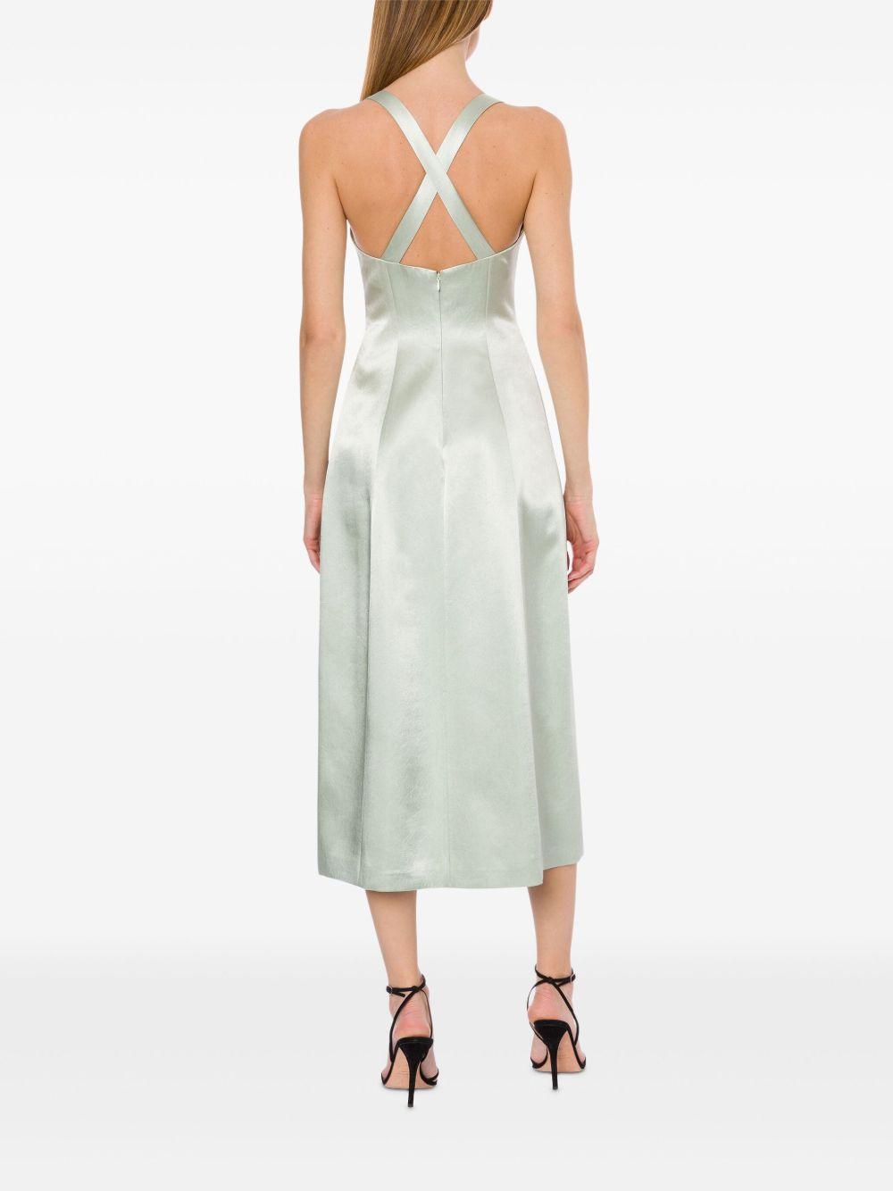 Abito maxi in satin A04440723 0407 GREEN PHILOSOPHY DI LORENZO SERAFINI 