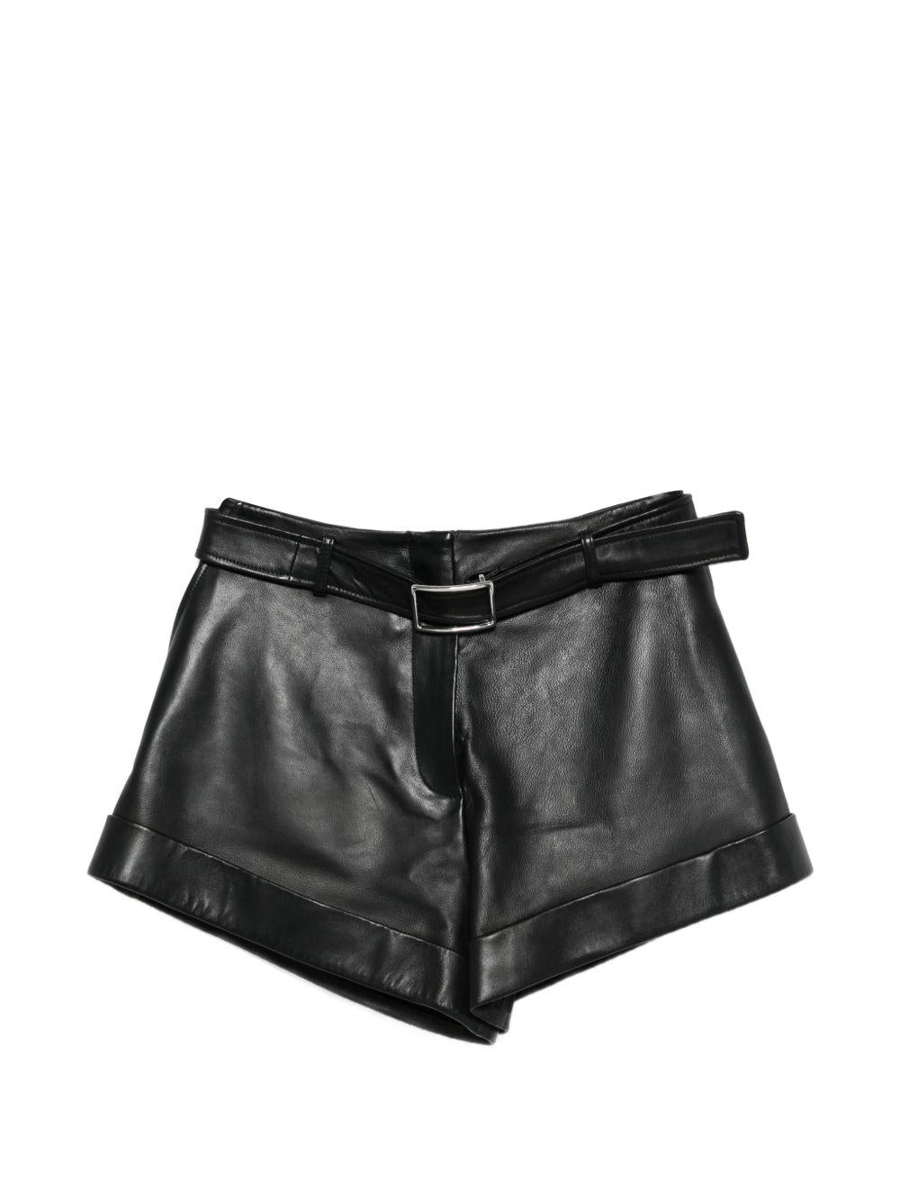 Shorts in Pelle SPXVASAIO 002 NERO SPORTMAX 