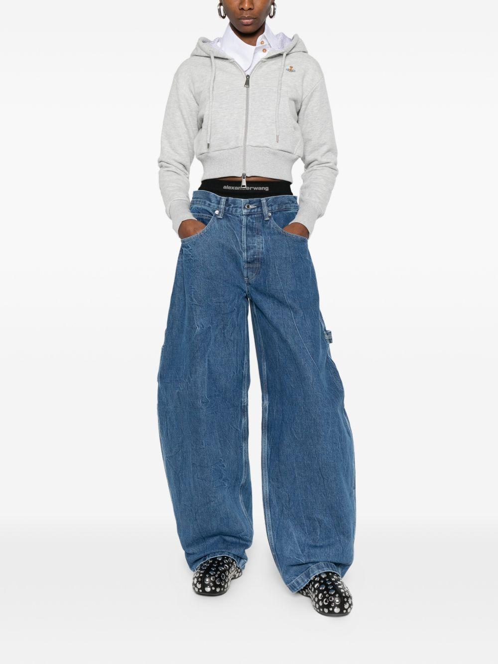 Mid Rise Jeans Con Logo Elastico 4DC1264967 401 DEEP BLUE ALEXANDER WANG 