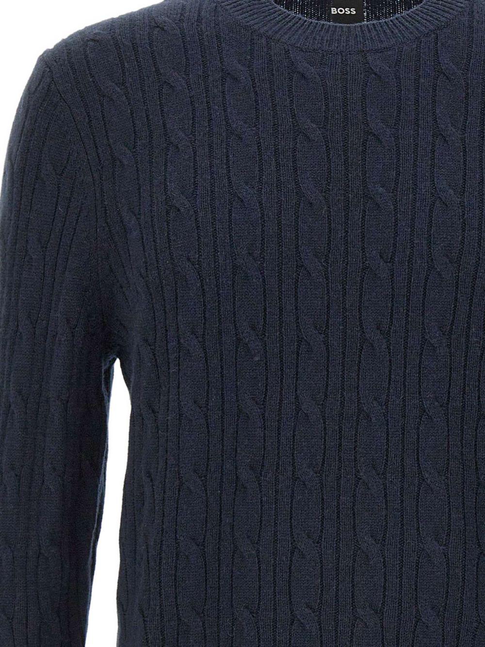 Maglia in Lana Cashmere 50549975 404 BLUE NAVY BOSS 