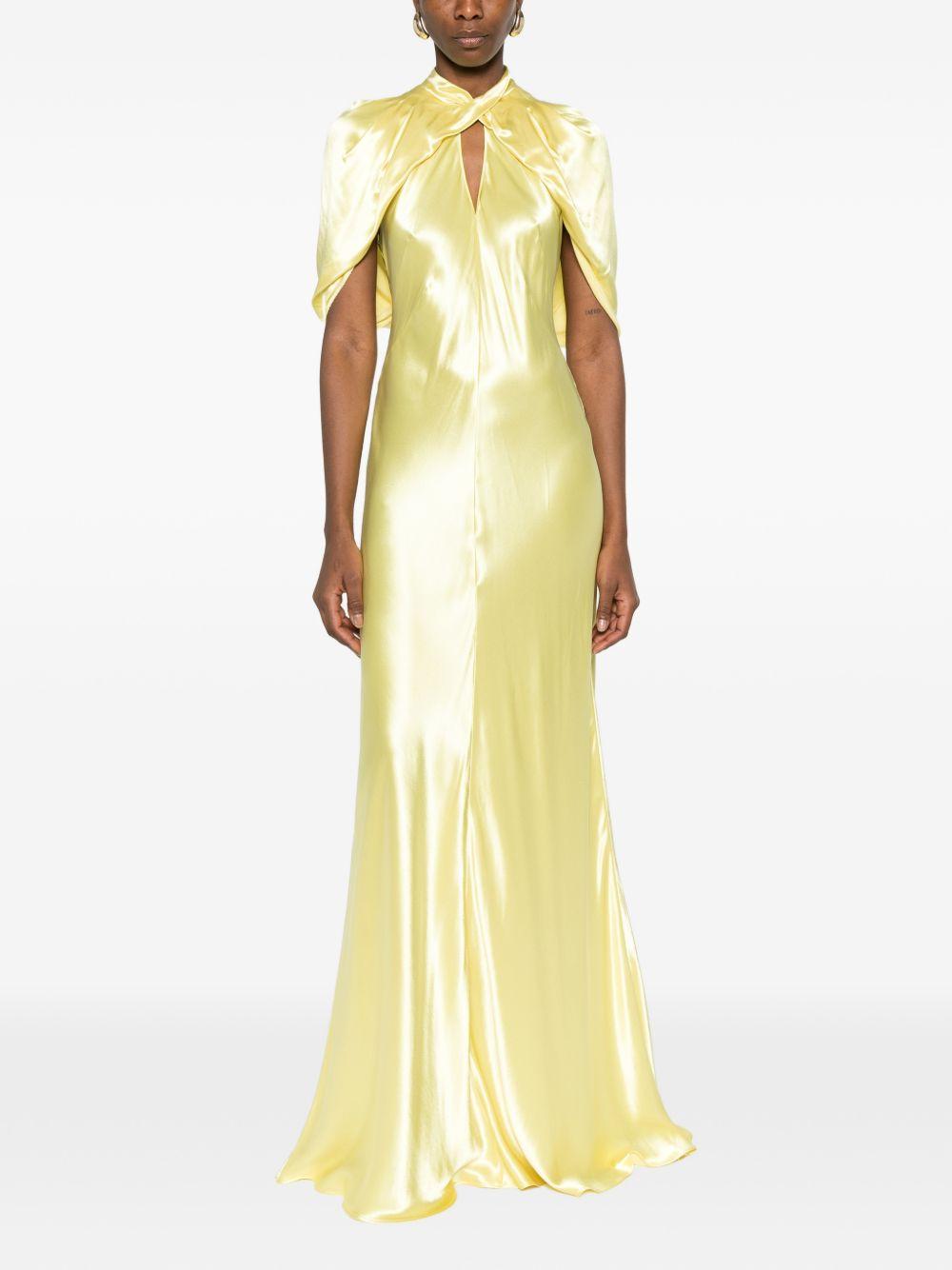 Abito da sera in raso A04301627 0024 ALBERTA FERRETTI 