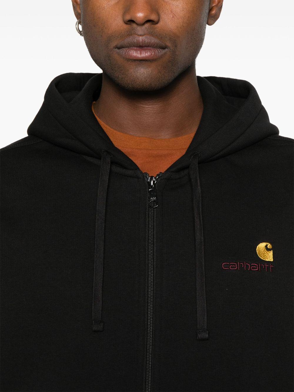 Hooded American Script Jacket I033063 89XX BLACK CARHARTT WIP 