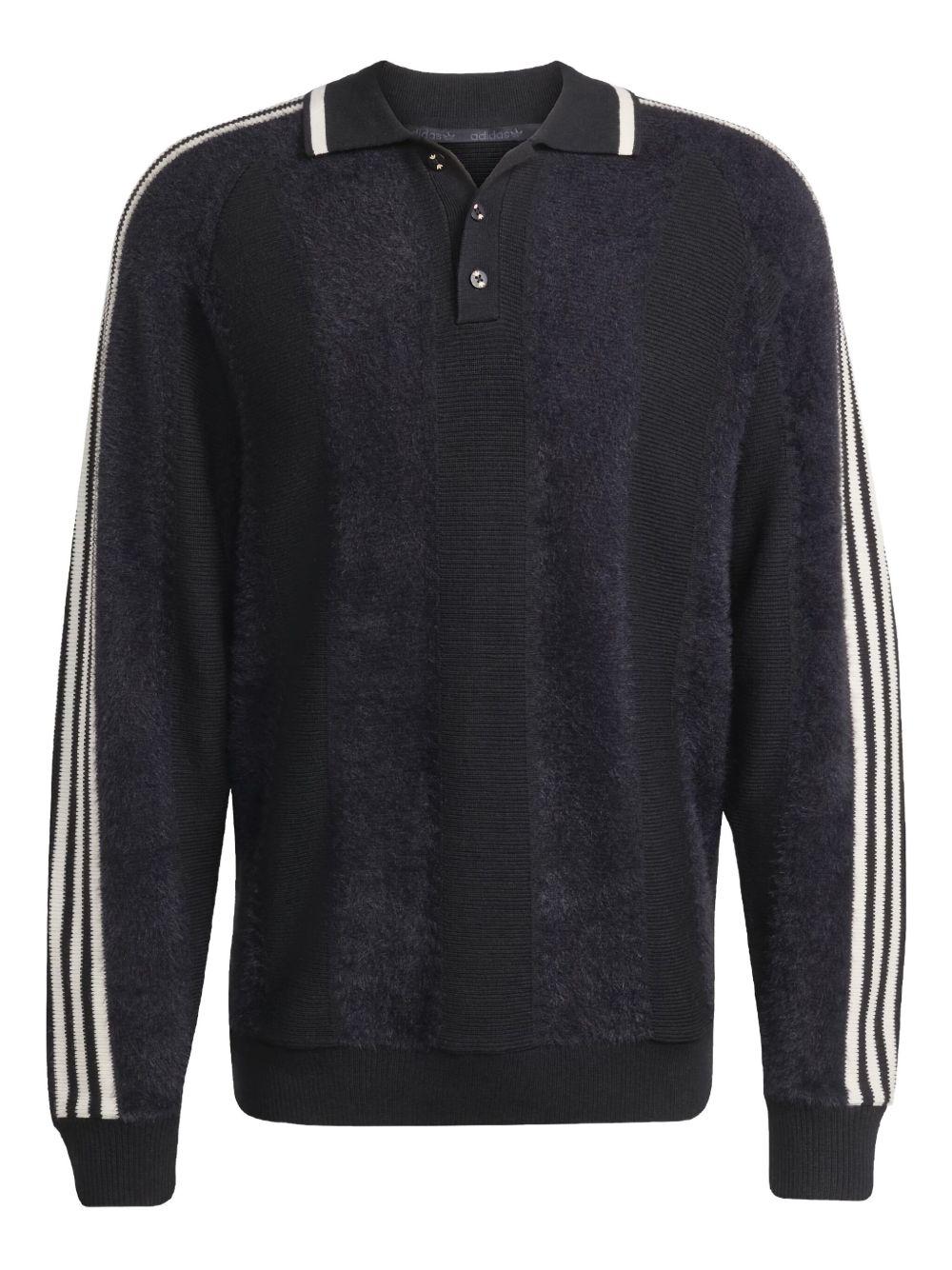 Maglione a maniche lunghe JX3835 BLACK WHITE ADIDAS ORIGINALS 