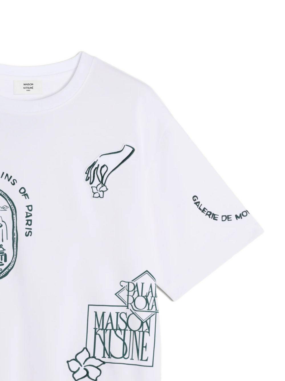 ART NOUVEAU STAMPS OVERSIZE QM00107KJ0119 P100 WHITW MAISON KITSUNE 