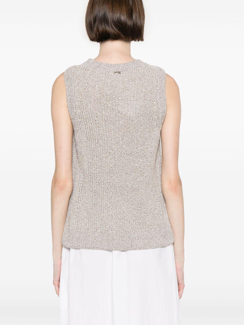 Smanicato in glitter knit MG000167D76068 2600 Tortora HERNO 