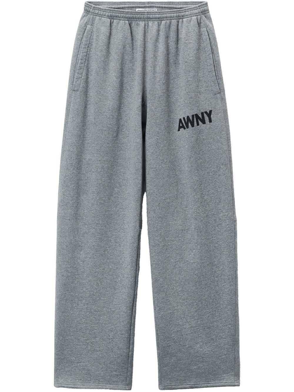 Logo-detailed oversized sweatpants 4CC2254431 021 DARK HEATHER GREY ALEXANDER WANG 