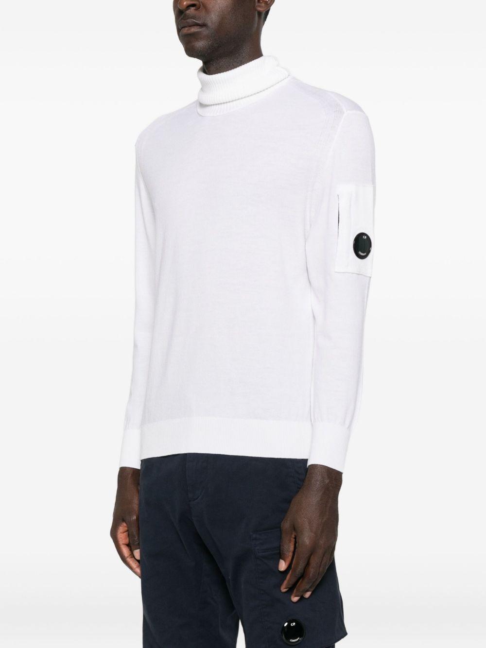 Extrafine Merino Wool Turtleneck Sweater 19CMKN035A005528A 103 GAUZE WHITE CP COMPANY 