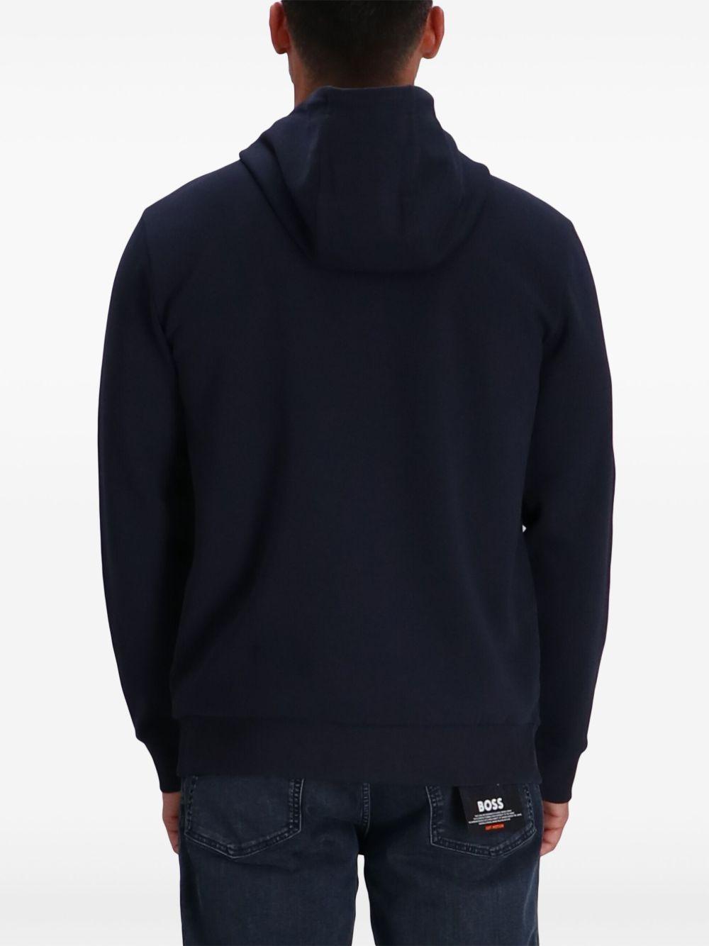 Felpa con cappuccio relaxed fit 50520303 406 DARK BLUE BOSS 