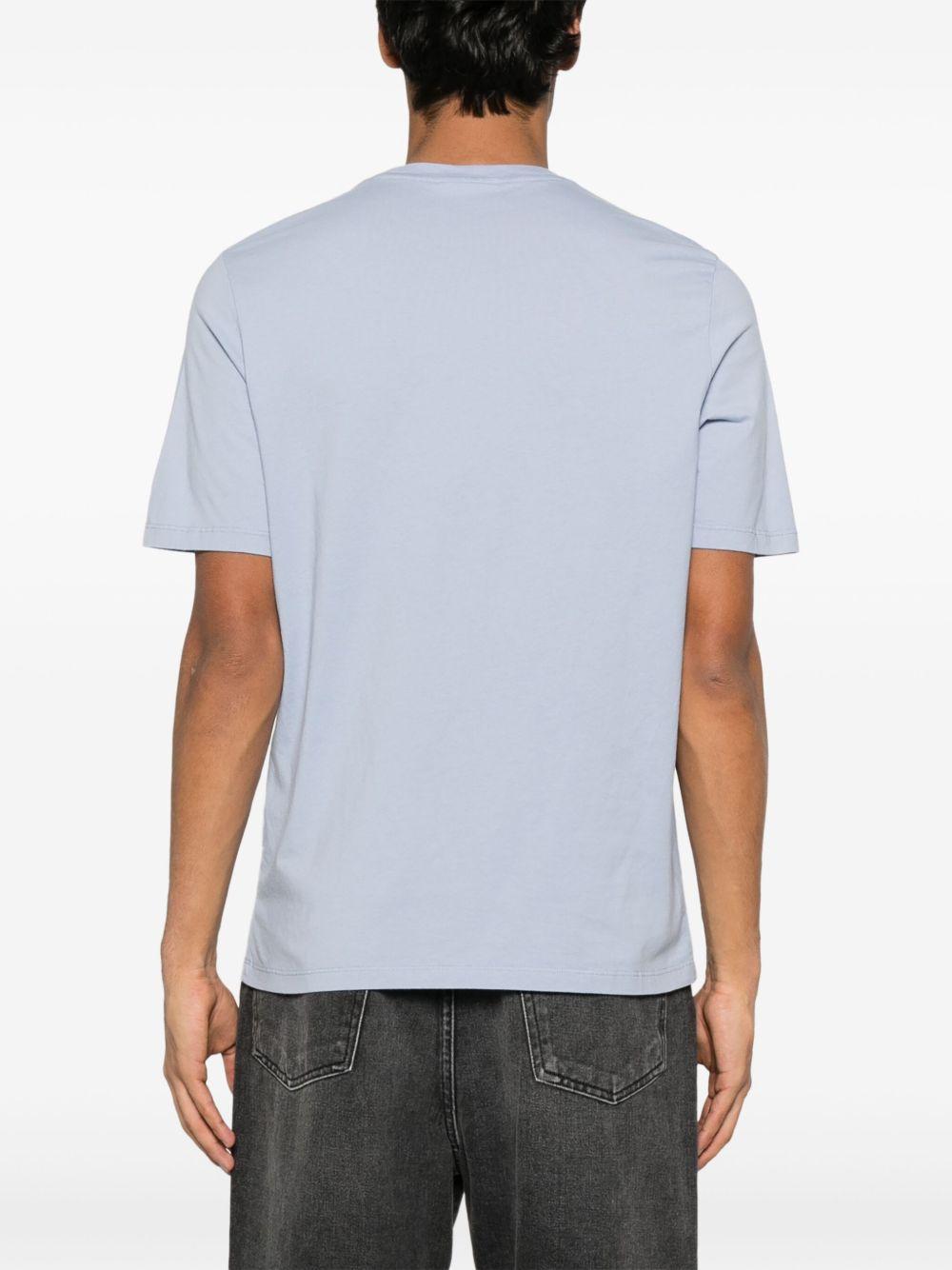 Chillax Fox Patch Regular T-Shirt LM00110KJ0008 0122 BEAT BLUE MAISON KITSUNE 