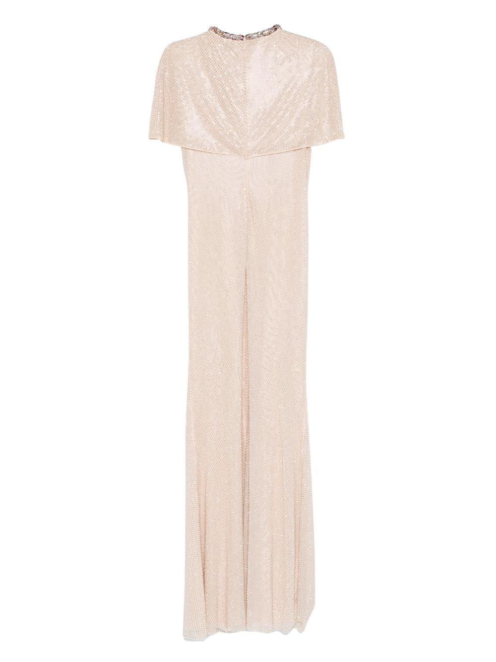 Maxi Abito Con Cristalli RS26502XCH CHAMPAGNE SELF-PORTRAIT 