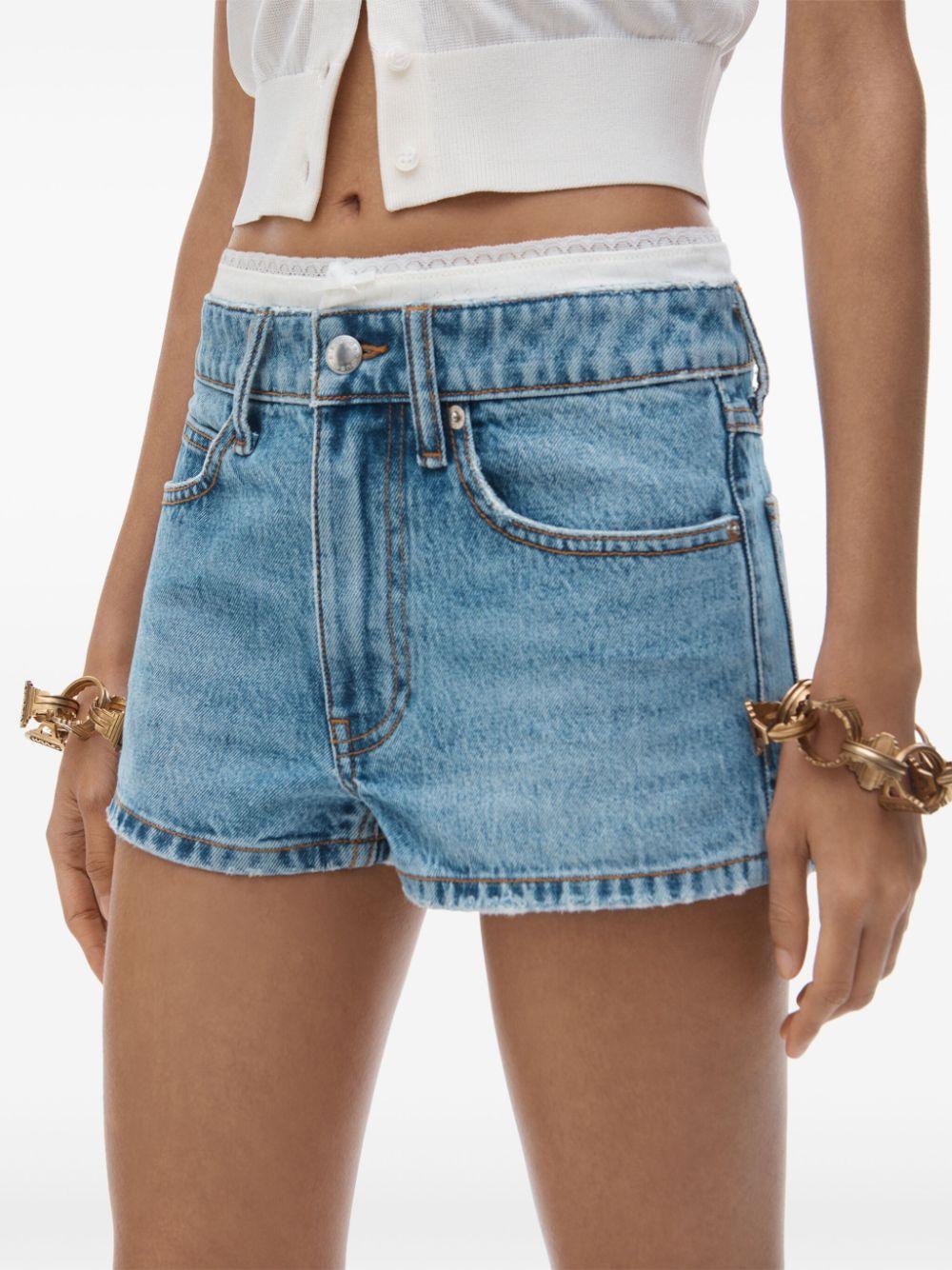 High-rise denim mini short 4DC1254521 486 VINTAGE LIHT INDIGO ALEXANDER WANG 