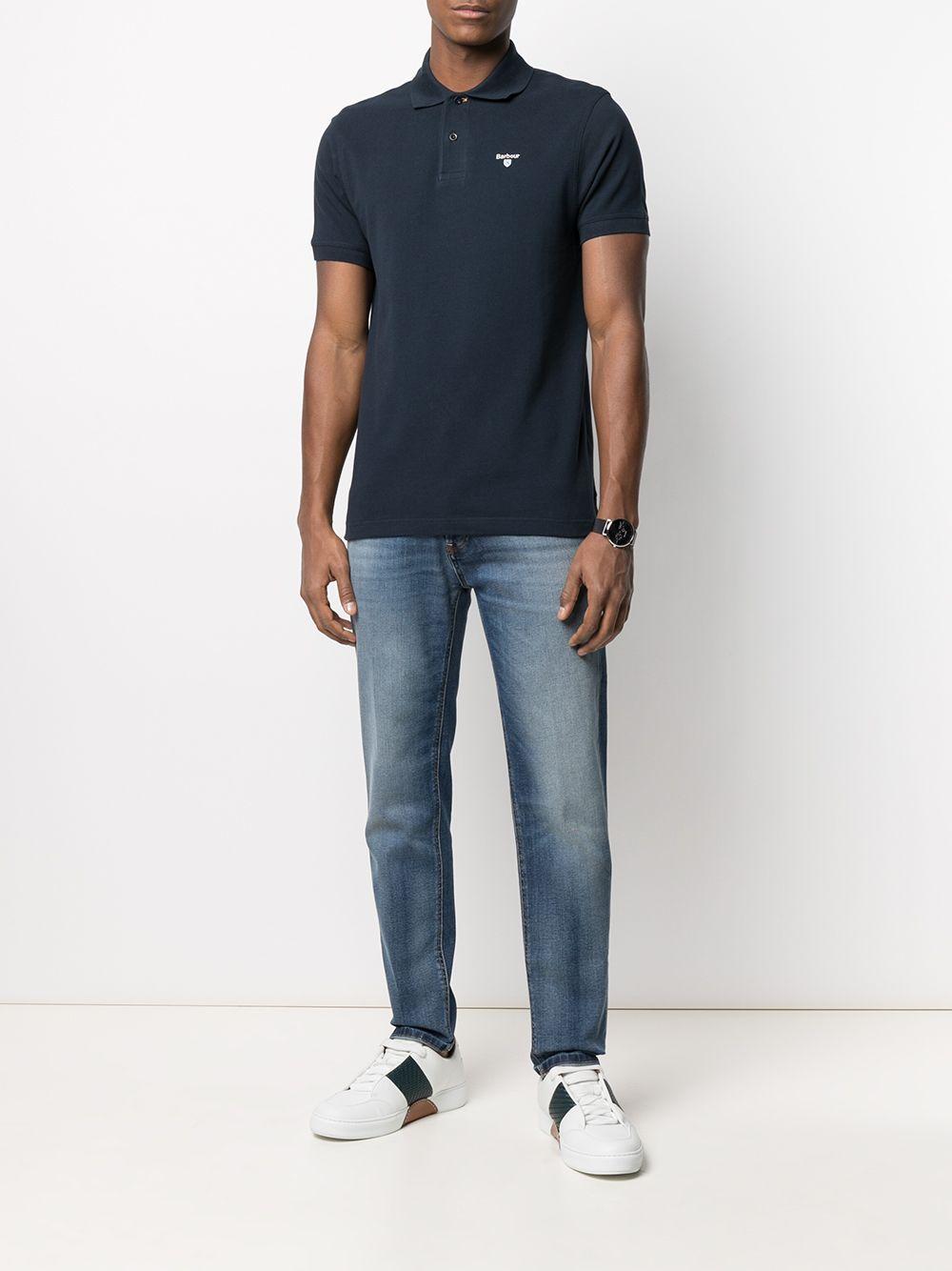 Polo in cotone MML0012 NY31 NEW NAVY BARBOUR 