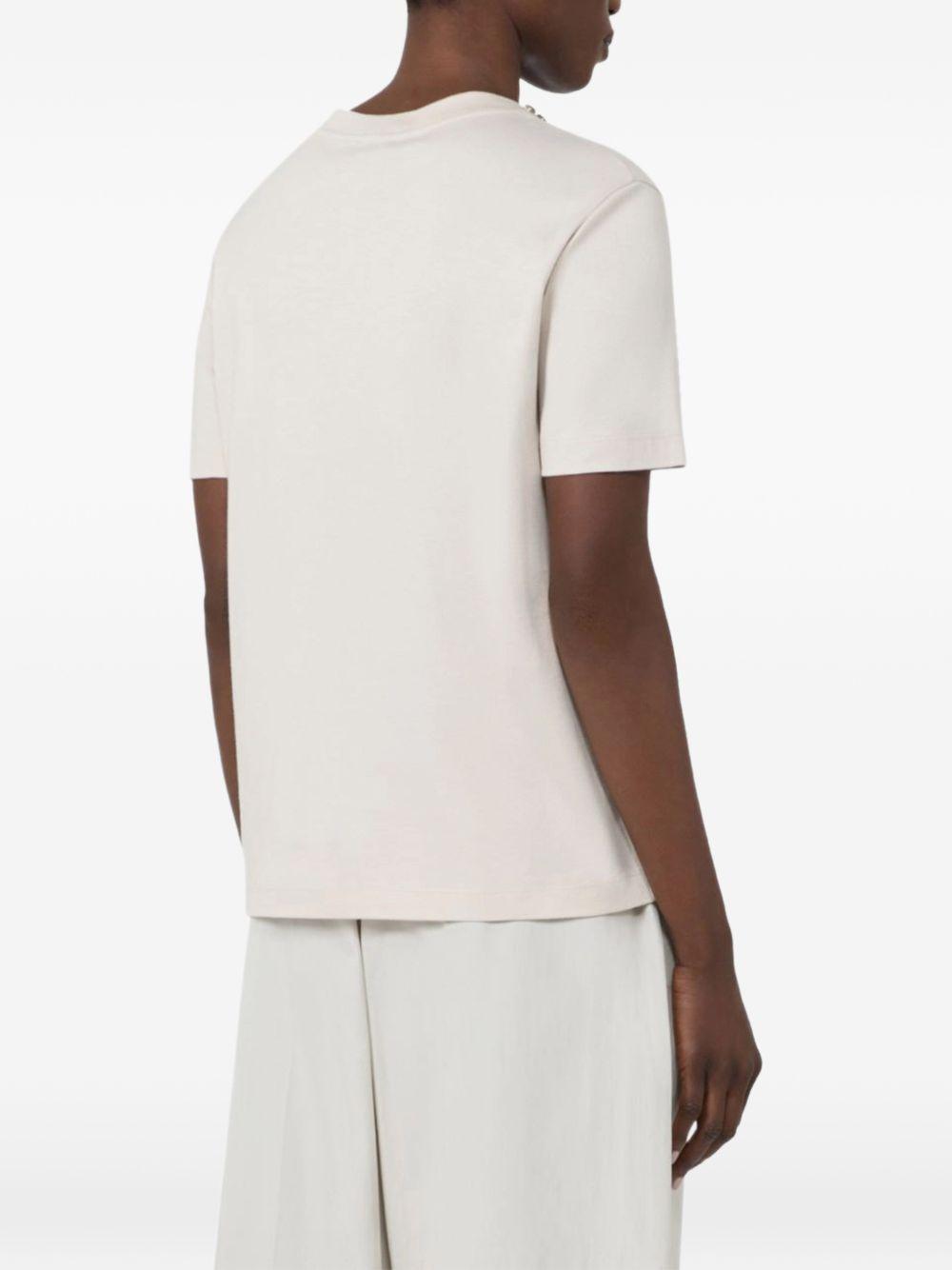 T-Shirt In Cotone Modal SMMBINGO 001 CORDA CHIARO S MAX MARA 