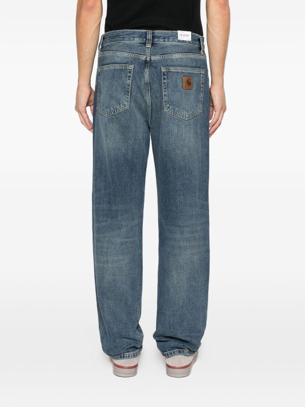 Aaron Pant I035879 014L BLUE DARK USED WASH CARHARTT WIP 