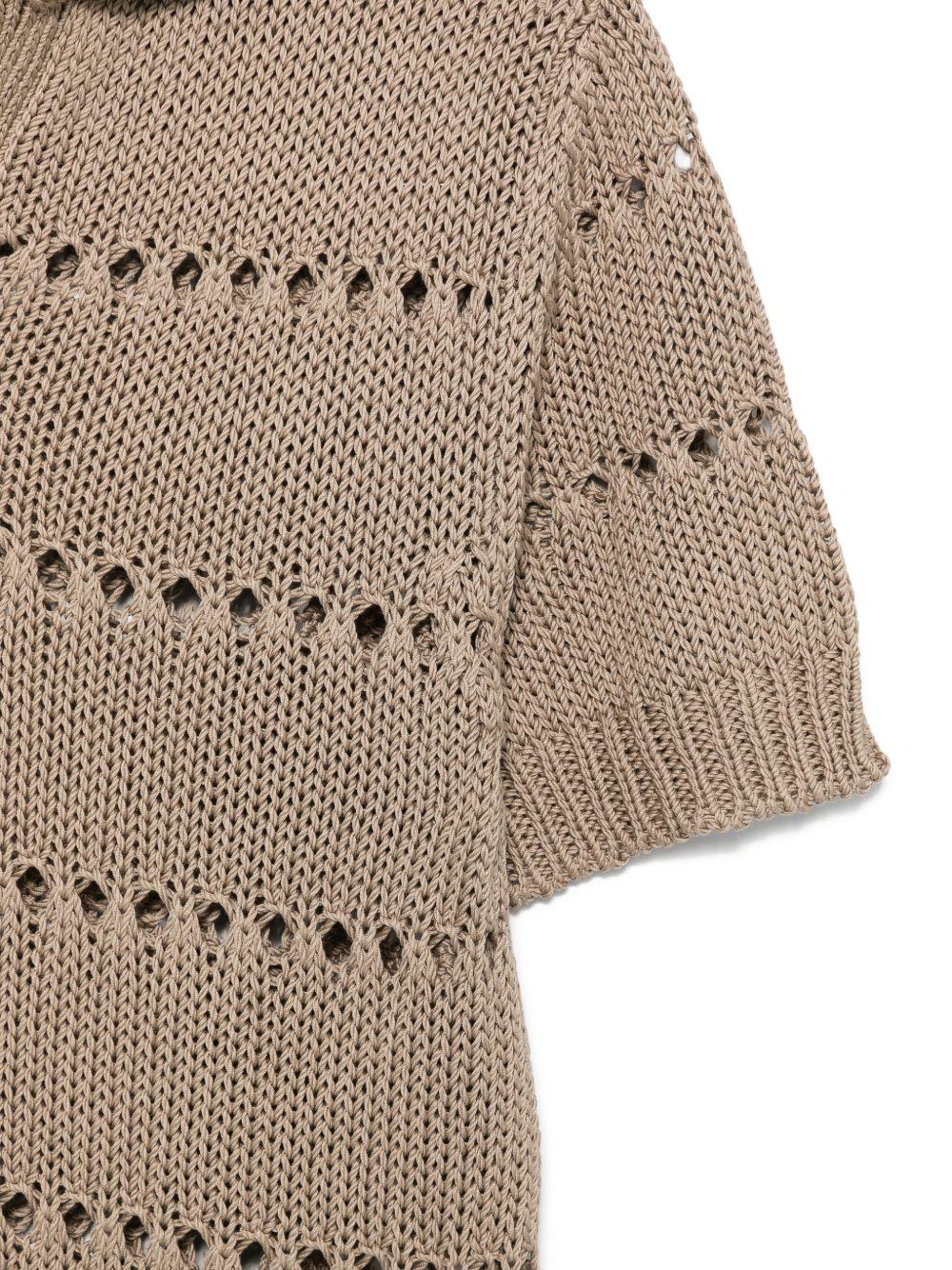 Pullover traforato DF4071 38 FANGO DANIELE FIESOLI 